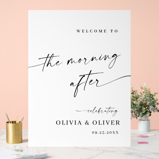 Élégant Simple Minimaliste Accueil Adieu Brunch (Mariage)