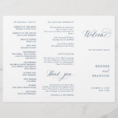 Élégant Simple Minimaliste Programme de Mariage Mo (Devant)