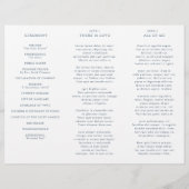 Élégant Simple Minimaliste Programme de Mariage Mo (Dos)