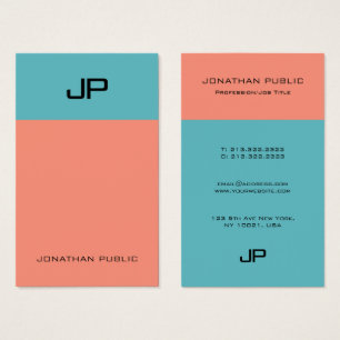 Elegant Simple Modern Monogram Sjabloon Visitekaartje