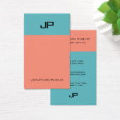 Elegant Simple Modern Monogram Sjabloon Visitekaartje (Bureau)