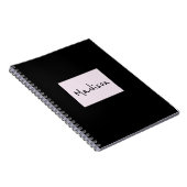 Elégant simple moderne Carnet de nom personnalisé (Côté Droit)