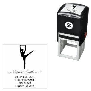 Elegant Simple Moderne Dancer Personal Stationery Zelfinktende Stempel