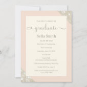 Élégant Simple Moderne Invitation de diplôme (Devant)