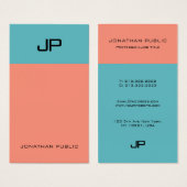 Élégant simple moderne Monogramme professionnel (Devant & derrière)