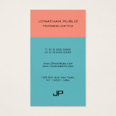 Élégant simple moderne Monogramme professionnel (Dos)