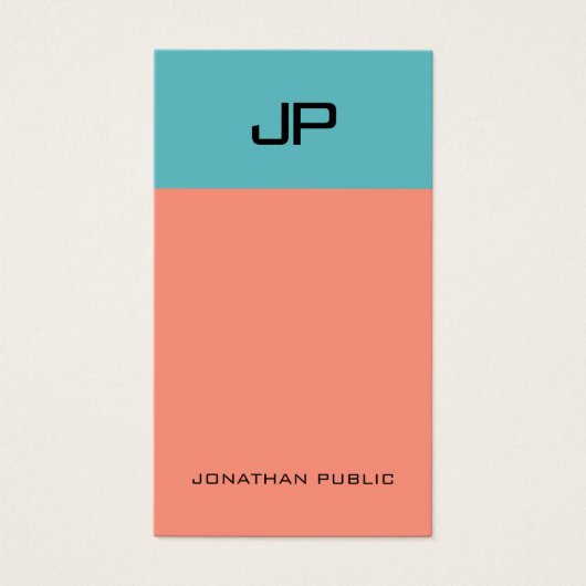 Élégant simple moderne Monogramme professionnel (Devant)