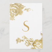 Elegant Simple Moderne Roos Floral Gold Menu (Achterkant)