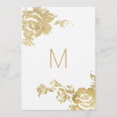 Elegant Simple Moderne Roos Floral Gold Wedding Programma (Achterkant)
