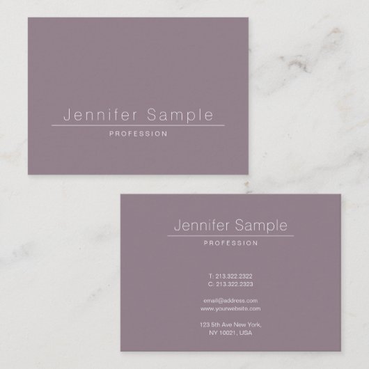 Elegant Simple Moderne Salon Plain Professional Visitekaartje (Voorkant / Achterkant)