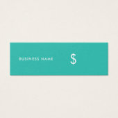 Élégant Simple Moderne Turquoise Prix Tag (Devant)