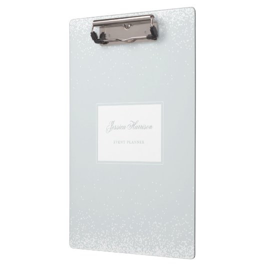 Elegant Simple Monogram Blue Grey White Confetti Klembord (Links)