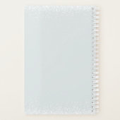 Elegant Simple Monogram Blue Grey White Confetti Planner (Achterkant)
