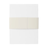 Elegant Simple Monogram Cream Ivory Wedding Uitnodigingen Wikkel (Achterkant Voorbeeld)