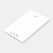 Elegant Simple Monogram Minimalist Letterhead Post-it® Notes (Schuin)