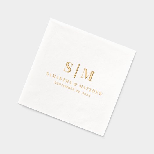 Élégant simple Monogramme simple Mariage minimalis (Gauche)