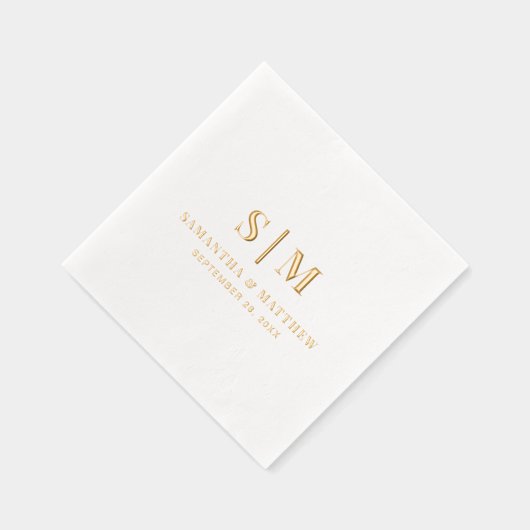 Élégant simple Monogramme simple Mariage minimalis (Droite)