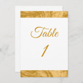 Elégant Simple Or personnalisé Numéro de table de (Devant / Derrière)