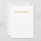 Elégant Simple Or personnalisé Numéro de table de (Dos)