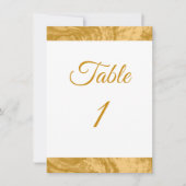 Elégant Simple Or personnalisé Numéro de table de (Devant)