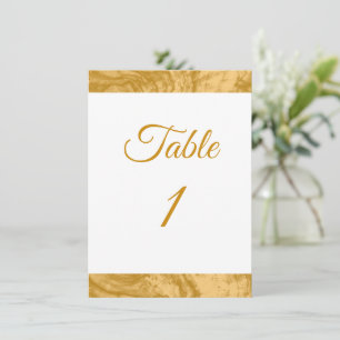 Elégant Simple Or personnalisé Numéro de table de