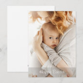 Elegant Simple Personalized Modern Happy Easter Feestdagenkaart (Voorkant / Achterkant)