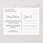 Elegant Simple Photo Holiday Birth Notice Aankondigingskaart (Achterkant)