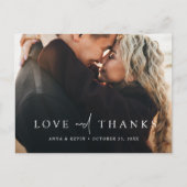 Elegant Simple Photo Weddenschap Hartelijk dank Briefkaart (Voorkant)