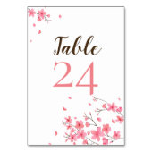 Elegant Simple Pink Cherry Blossom Weddenschap Kaart (Achterkant)