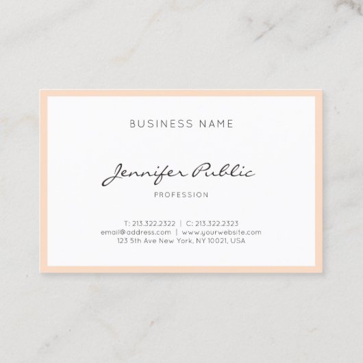 Elegant Simple Plain Professional Modern Trendy Visitekaartje (Achterkant)