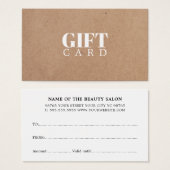 Elegant Simple Printed Kraft Beauty Visitekaartje (Voorkant /achterkant)