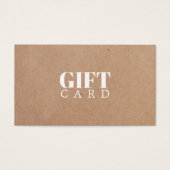 Elegant Simple Printed Kraft Beauty Visitekaartje (Voorkant)