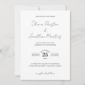 Elegant Simple QR Code Photo Weddenschap Kaart (Voorkant)
