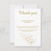 ELEGANT SIMPLE RED GOLD REVERSE DANK U KAART (Voorkant)