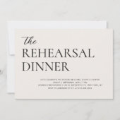 Elegant Simple Rehearings Dinner Kaart (Voorkant)