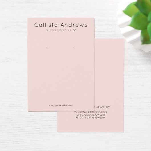 Élégant simple rose Coeur noir Écran (Bureau)