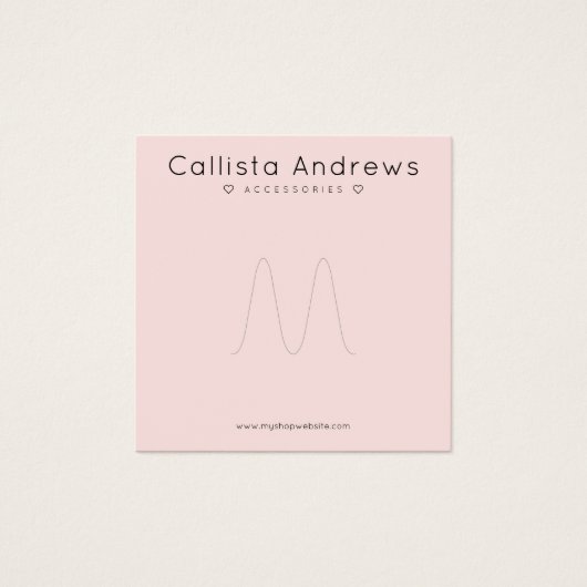 Élégant simple rose Coeurs Noirs Écran (Devant)