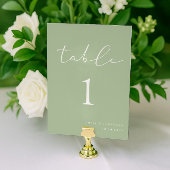 Elegant Simple Sage Green Wedding Kaart