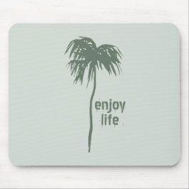 Elegant Simple Sage Palm Tree Geniet van leven Muismat