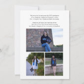 Elegant Simple Script Afstuderen het Afstuderen Fo Aankondiging (Achterkant)