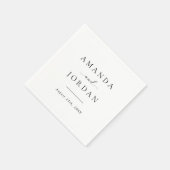 Elegant Simple Script Calligraphy Wedding Servet (Hoek)