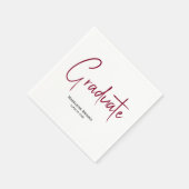 Elegant Simple Script Custom Graduation Napkins Servet (Hoek)