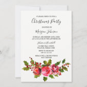 Elegant Simple Script-kerstparty nodigt u uit Kaart (Voorkant)