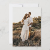 Elegant Simple Script Photo Budget Weddenschap Kaart (Achterkant)