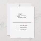Elegant Simple Script Wedding RSVP-Kaart RSVP Kaartje (Voorkant)