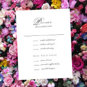 Elegant Simple Script Wedding RSVP Kaartje