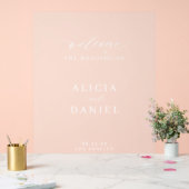 Élégant simple signe de bienvenue mariage dépoli (Mariage)