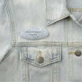 Elegant Simple Silver Glitter Bokeh Naamplaatje (In situ)