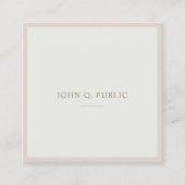 Elegant Simple Sjabloon Brown Green Professional Vierkante Visitekaartje (Voorkant)