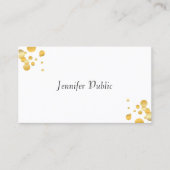 Elegant Simple Sjabloon Gold Confetti Modern Visitekaartje (Voorkant)